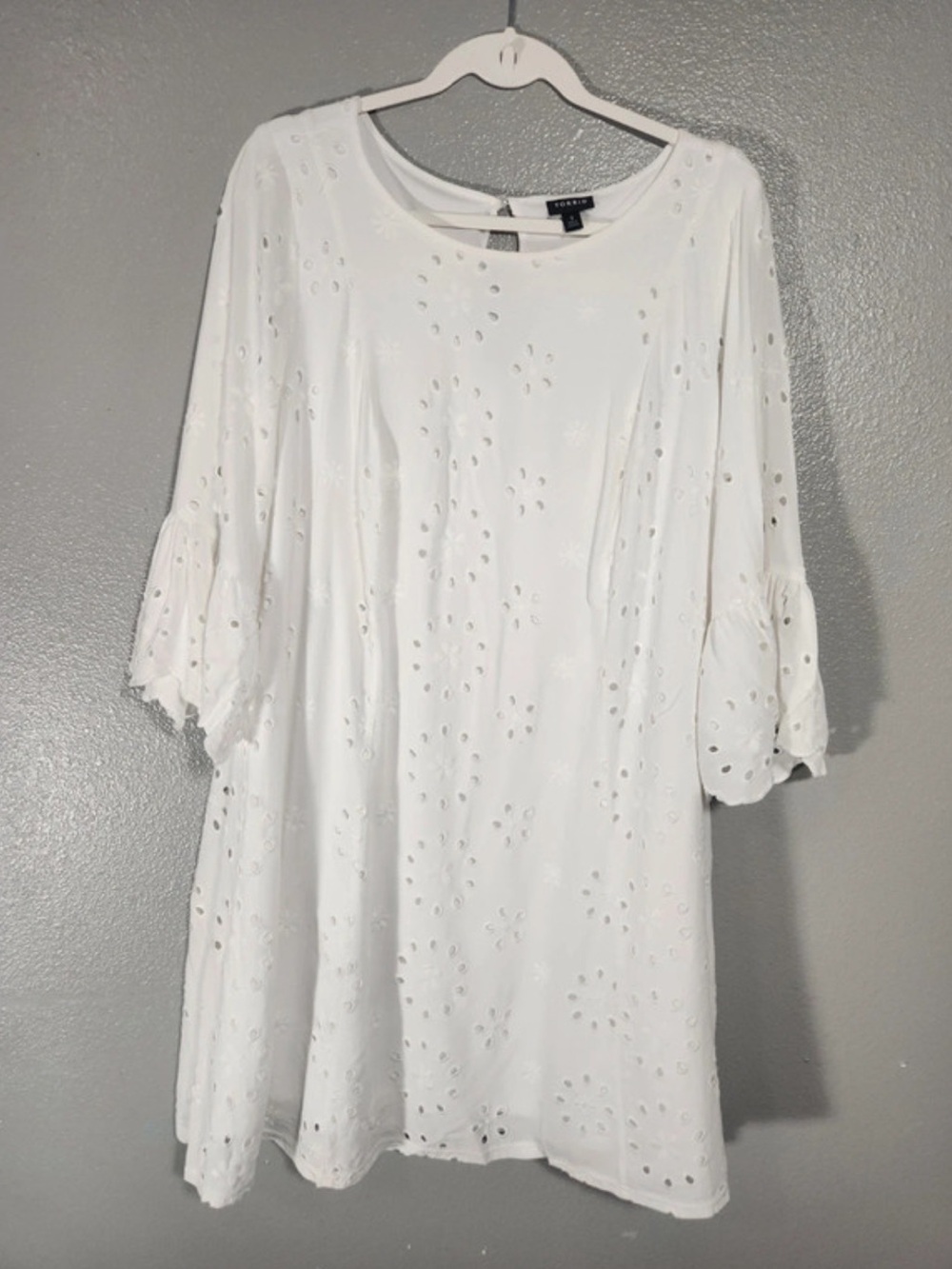 Size 0 Torrid white eyelet mini dress